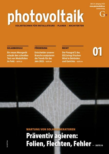 Cover der Fachzeitschrift Photovoltaik