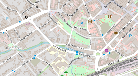 Handwerker auf Karte