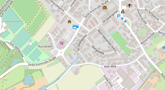 Handwerker auf Karte