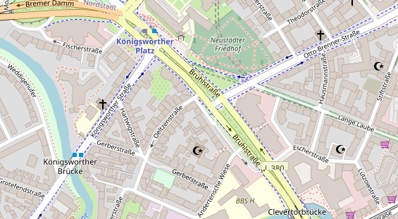 Handwerker auf Karte