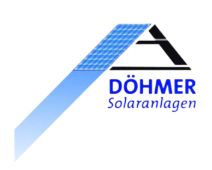 Solaranlagen Installateur - PV Anbieter Döhmer aus Schwerin
Döhmer Solaranlagen, PV Anbieter in Schwerin und Mecklenburg-Vorpommern - Döhmer Solaranlagen